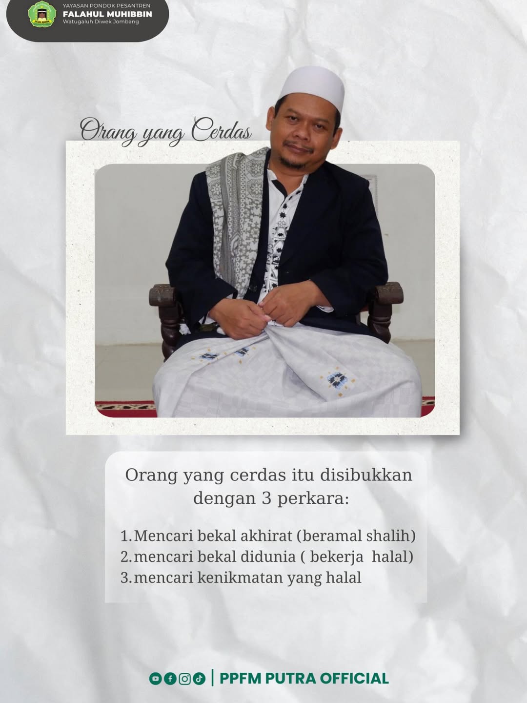 Orang yang Cerdas itu di Sibukkan di 3 Perkara